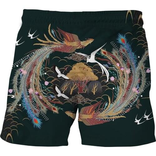 Summer Baby Girls Boys Shorts Chinese Style Print Children Beach Loose Shorts Casual Pants Comfortable Elastic Quick-dry Shorts