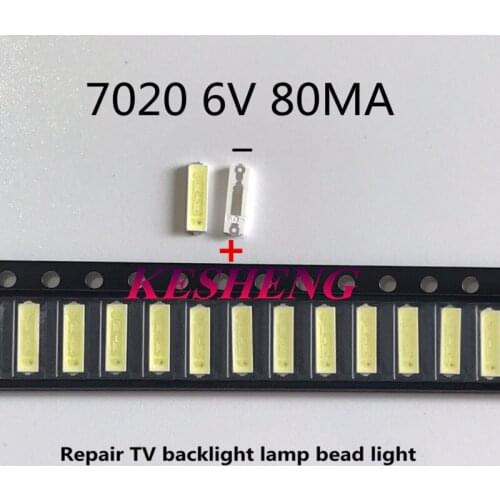 Lextar SMD LED 7020 6 V 0.5 W 50LM Bianco Freddo Per La TV Retroilluminazione 2000 pz/lotto