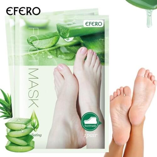 Aloe Foot Mask Foot Exfoliating Peeling Masks Remove Dead Skin Soften Smooth Feet Anti Crack Heel Scrub Socks Pedicure Foot Care