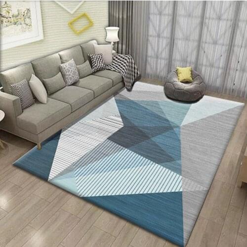 Nordic Style Washable Carpet Rug For Living Room Modern Printing Geometric Floor Rug Carpet For Parlor Mat Bedroom Washroom