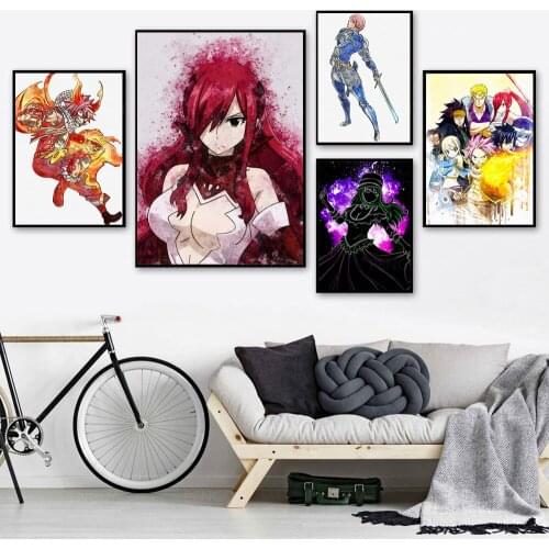 Wall Art Home Decor Fairy Tail Anime Japan Boy Canvas Print Painting Modern Poster Living Room Modular Pictures No Frame Artwork