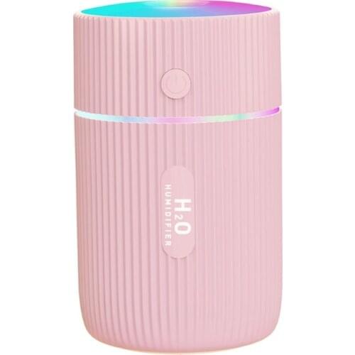 Portabe 220ml USB Mini Air Humidifier with Colorful LED Light Mist Maker Fogger