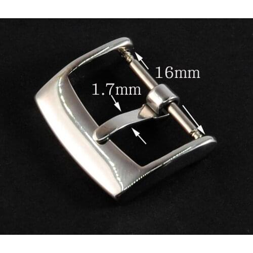 14mm 16mm 18mm Stainless Steel Watchband Buckle Wholesale New Men Women Watch Band Metal leather Watch Strap Clasp