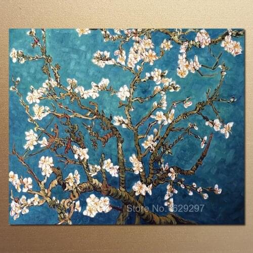 High quality Vincent Van Gogh modern art Branches of an Almond Tree in Blossom Oil paintings reproduction hand painted