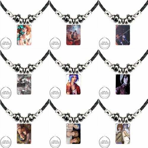 Ladies Black Leather Bead Pendant Glass Statement Handmade Maxi Necklace For Girls Wholesale Max Caufield Life Is Strange