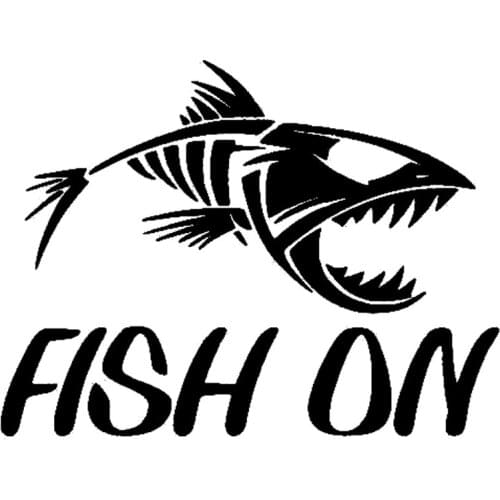 30cm Fish On Fishing Fashion Decor Car-Styling Vinyl Car Sticker 6ZF-035