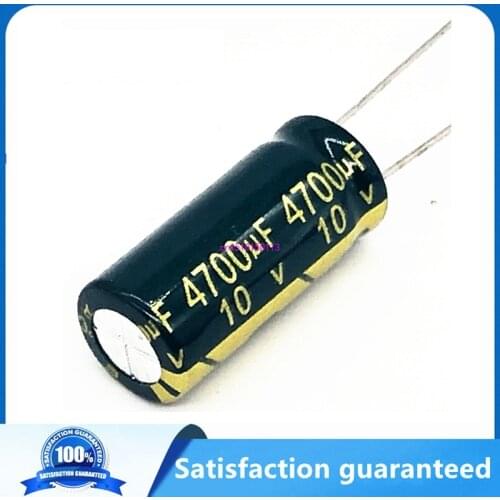 6pcs/lot P61 10v 4700UF Low ESR / Impedance high frequency aluminum electrolytic capacitor size 10X25 10v 4700UF 20