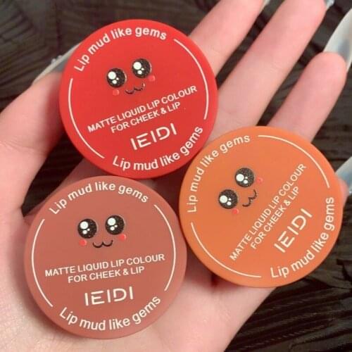 Canned Lip Mud Mousse Matte Velvet Lip Gloss Lipstick Long Lasting Silky Waterproof Makeup Non-Stick Cosmetics TSLM1