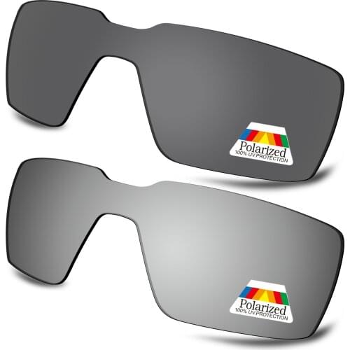 Bwake 2 Pairs Black & Silver Polarized Replacement Lenses for-Oakley Probation OO4041 Sunglasses Frame