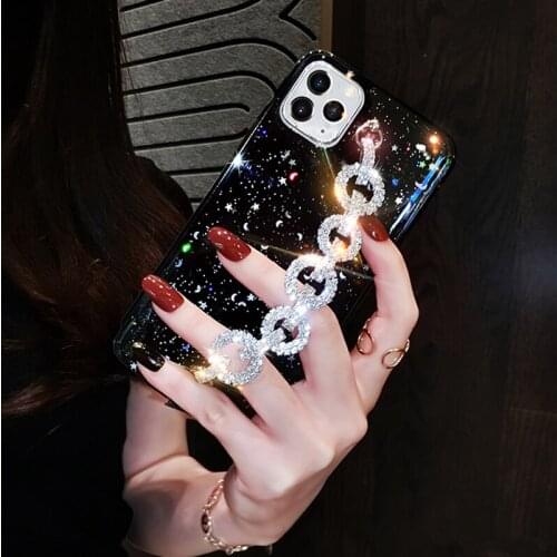 For iPhone SE 2020 Case Glitter Bling Rhinestone Diamond Bracelet Chain Case For iPhone 11 Pro MAX XR XS Max 6 6S 7 8 Plus Case