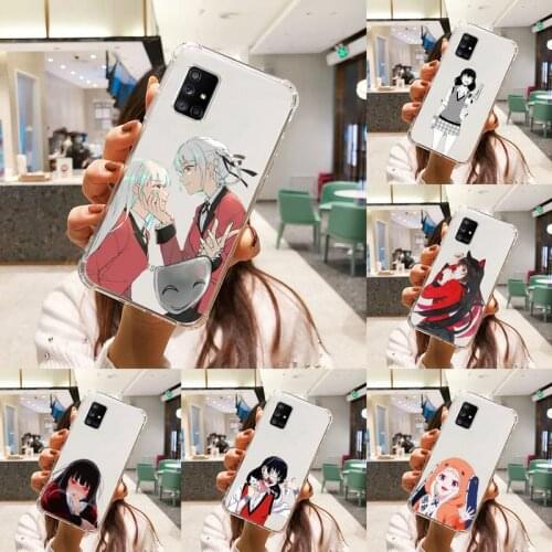 Kakegurui Jabami Yumeko Phone Case Transparent For Samsung A51 A50 A71 A70 A81 M60S Note S21 S 20 10 9 8 11 E Plus Ultra