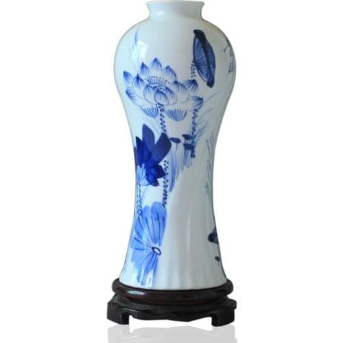 Jingdezhen ceramics porcelain / ceramic vase / hand-painted modern fashion vase / Lotus vase porcelain bottle