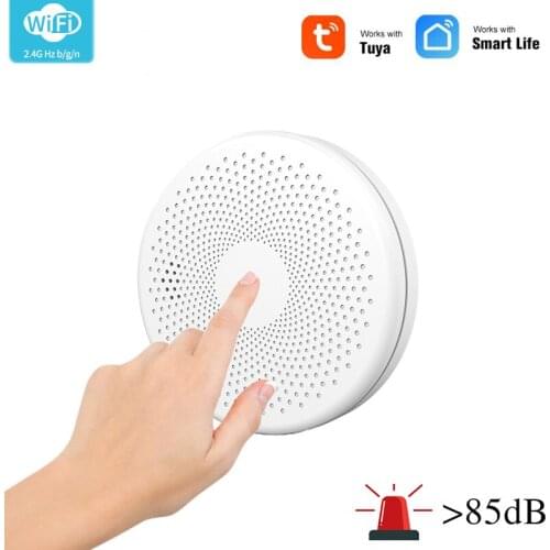 Tuya Smart Life WiFi Smoke Sensor Smart Home Security System Fire Smoke Sound And Light Alarm Detector APP Remote Remind Aralm