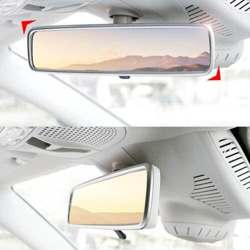 For Mercedes Benz E Class W213 E200l 300l 2016 2017 Car Interior Rearview Mirror Frame Trim Cover Styling Stainless