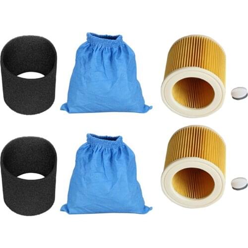 Textile Filter Bags Wet and Dry Foam Filter HEPA Filter for Karcher MV1 WD1 WD2 WD3 Vacuum Cleaner Vacuum Cleaner