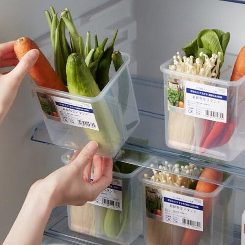 Refrigerator Fresh-Keeping Box Food Storage Containers Kitchen Organizer Household Plastic Boxes Desktop Stationery Organizer