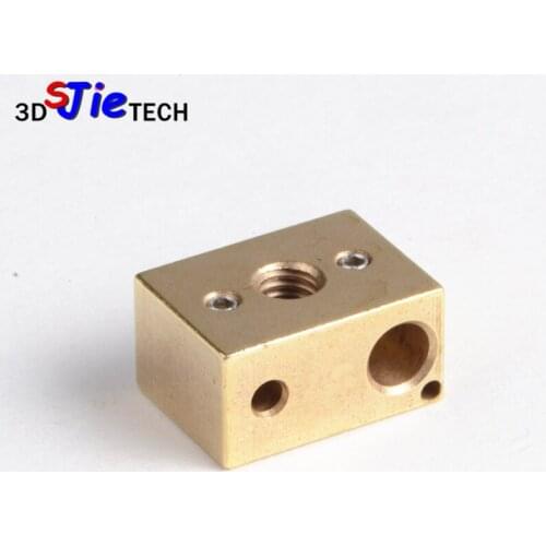 1pcs V6 hotend brass heating block 22x16x11.5mm high temperature heater block for 3D printer parts