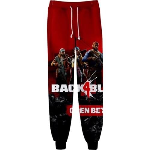 BSLNXNMA Back 4 Blood 3D Casual Pants Men Fitness Workout Pants Sweatpants Smalls Trousers Jogger Pants