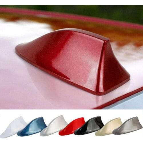 New Car Exterior Roof Shark Fin Adhesive Sticker Antenna FM/AM Signal Radio Aerial Universal Shark Fin Car Styling Decoration