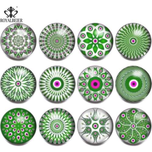 12pcs/lot New Snap Jewelry 19 Designs Glass Snap Buttons Fit 18mm DIY Snap Bracelet Bangle Earrings Necklaces For Women Female