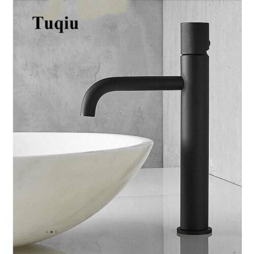 New Arrival Brass hot and cold bathroom Black Brush gold Basin faucet bathroom faucet sink tap