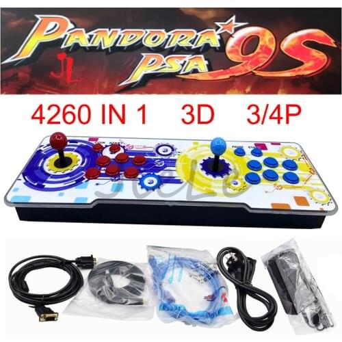 Pandora 9S Arcade Console 4260 In 1 6 Button & Sticker Custom Retro PCB Motherboard with 16*3d Games HDMI VGA Record High Score