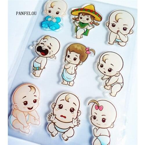 PANFELOU Cartoon baby Transparent Silicone Rubber Clear Stamps cartoon for Scrapbooking/DIY Easter wedding album