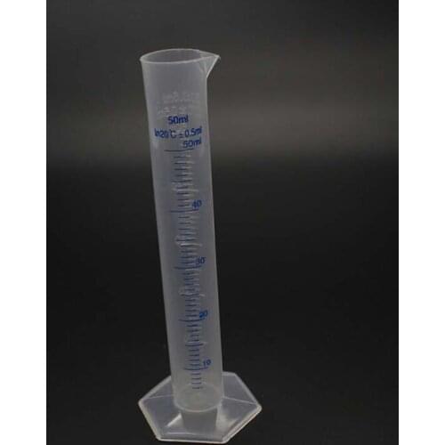 50ml Plastic Measuring Cylinder Graduated Cylinders Container Tube for Lab Supplies Laboratory Tools for School Accessories