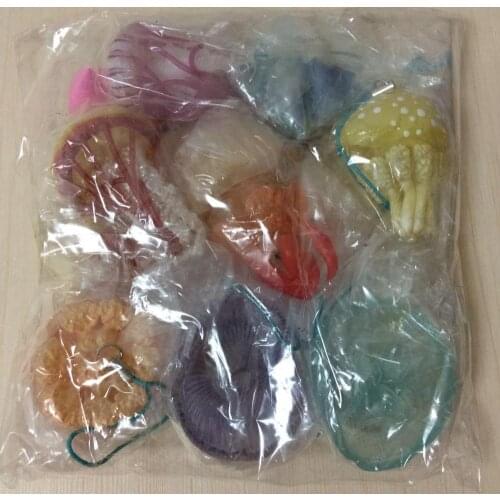 Pvc figure model toy BDeep sea creature color jellyfish 8pcs/set
