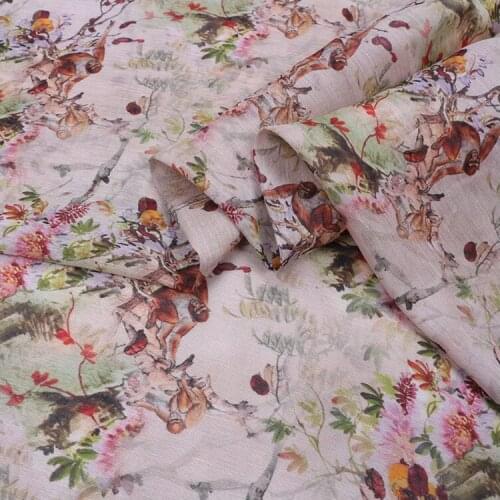 Silk Linen Wide-width Silk Cloth Mulberry Silk Cheongsam Shirt Dress Handmade Fabric