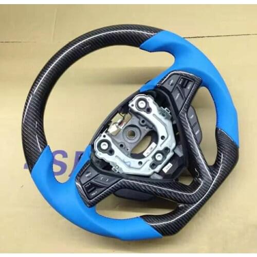 Cuatomized Gloss Carbon Fiber Sports Steering Wheel Perforated Leather for Hyundai Veloster IX35 2012-2015