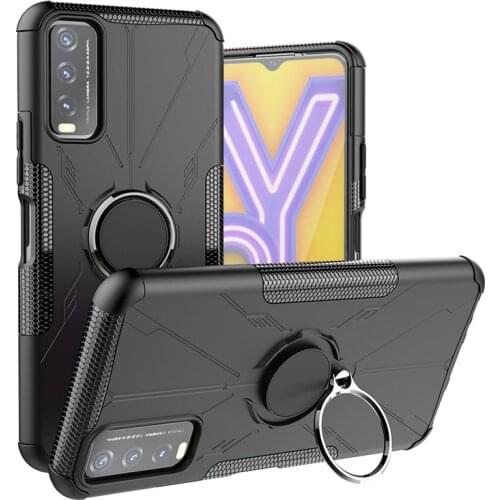 Armor PC Cover For Vivo Y20 Case For Vivo Y20 Cover Cases Shockproof Soft Silicone Protective Phone Bumper For Vivo Y20 Fundas