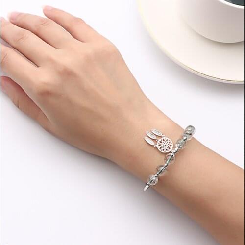 Green Ghost Crystal Women Bracelets On Hand Chain Bangles Jewelry Aesthetic Fashion Female Popular Now New 2021 Vintage Classic