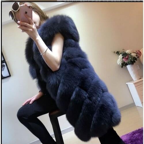 Winter Thick Warm Faux Fur Coat Women Plus Size Hooded Sleeveless Faux Fur Jacket Luxury Winter Fur Coats bontjas
