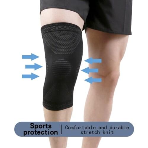1 Pcs Unisex Knee Pads Protective Sleeve For Basketball Running High Elasticity Breathable Silicone Knee Protector Leg Warmer
