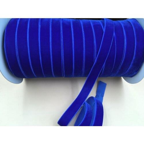10yard/lot 3/8" 10mm royal blue single face velvet ribbon,non elastic velour webbing headband Hair band accessories