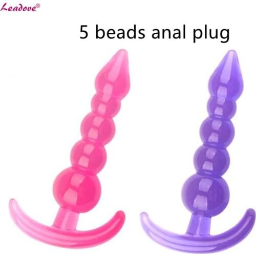 5 Beads Soft Silicone Big Anal Beads Balls Butt Plug Adults Erotic Sex Toys for Women Anus Trainner Prostate Massager for Men