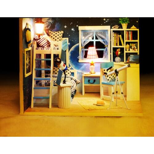 Childrens Handmade Creative Puzzle Toys in Space Dream Diy Cabin