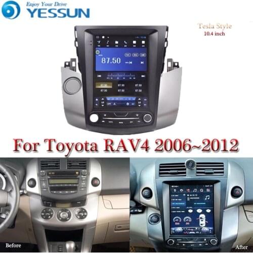 Tesla Screen For Toyota RAV4 XA30 2006-2012 Auto Android Multimedia Player 10.4 Inch Car Radio Stereo Audio GPS Navigation