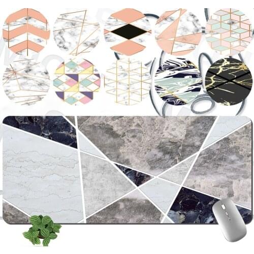 Computer Mousepad Shape Pattern Large Mouse Pad Anti-slip U Leather Waterproof Gaming Mouse Mat XXL Mouse Mat Keyboard Pad