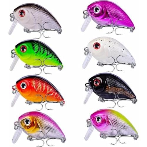 1pcs Crank Fishing Lures wobbler 4.5cm 7.2g 3D Eyes Isca Artificial Hard Bait Bass Crankbait Pesca Fishing Tackle