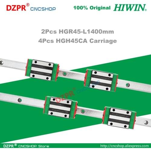 Original HIWIN HGR45 Linear Guide 1400mm 55.12in Rail HGH45CA Carriage Slide for CNC Router Engraving Woodwork Laser Machine