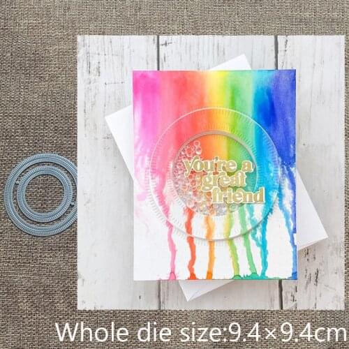 XLDesign Craft Metal Cutting Dies stencil mold BLANKET STITCHED CIRCLE scrapbook Album Paper Card Craft Embossing die cuts