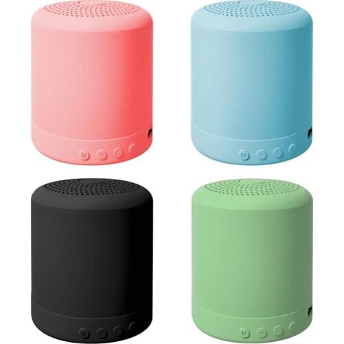 Macaron Mini Smart Bluetooth Speaker Portable Bluetooth+FM MP3 Speaker Recharge Music Subwoofer Stereo Rainbow Candy Color