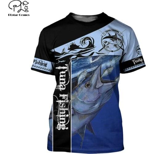 PLstar Cosmos Tuna Fishing New Fashion Men/Women Animal T-shirt 3D Print Stylish Summer Beautiful Fish Tshirt Brand Tops Style-4