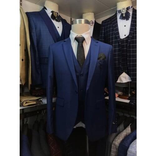NEW style Men Wedding Suits Slim Fit 3 Pieces Tuxedo Groom men wedding mens suit with pants real picture men wedding suits 2018