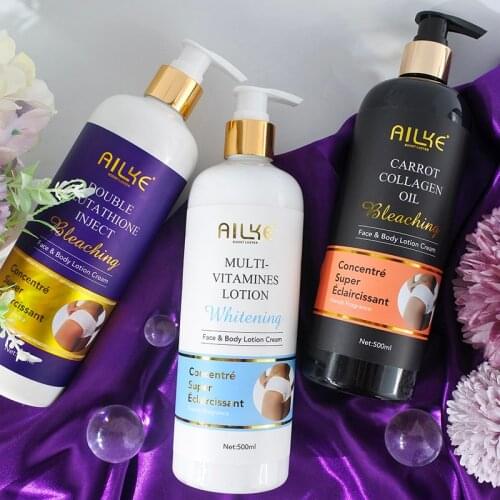 AILKE Whitening And Moisturizing Body Lotion,suitable For Dry And Black Skin Type,with Pump Huge Bottle 500ml Korean Cosmetics
