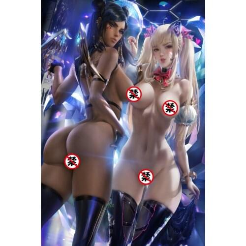 Printed silk or canvas OW sexy lady d.va art poster 16x24 24x36 inch custom living room bedroom home art wall picture