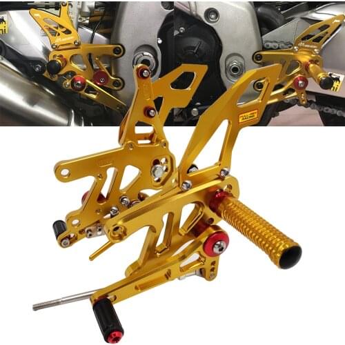 CNC Adjustable Foot Pegs Rider Footrest For Aprilia RSV4 R/FACTORY APRC ABS 2013 2014 2015 2016 Foot Rest Motorcycle Accessories