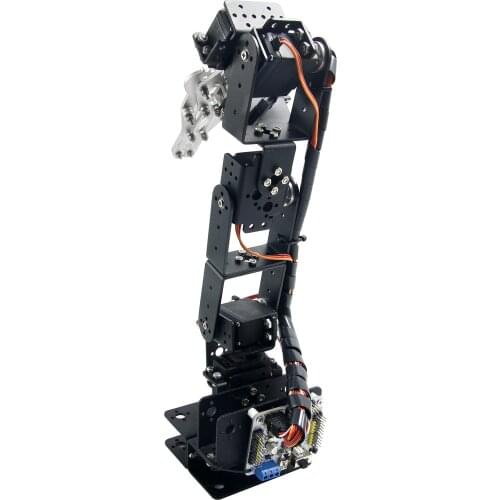 LoBot-3U Robot Arm 6 DOF Aluminium Clamp Claw Mount kit Mechanical Robotic Arm & 6PCS Servos & 32CH Controller